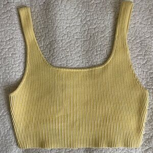 Aritzia babaton sculpt knot square neck cropped tank top